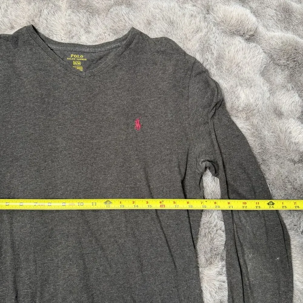 Polo Ralph Lauren Men's Grey Long Sleeve Shirt Size Medium